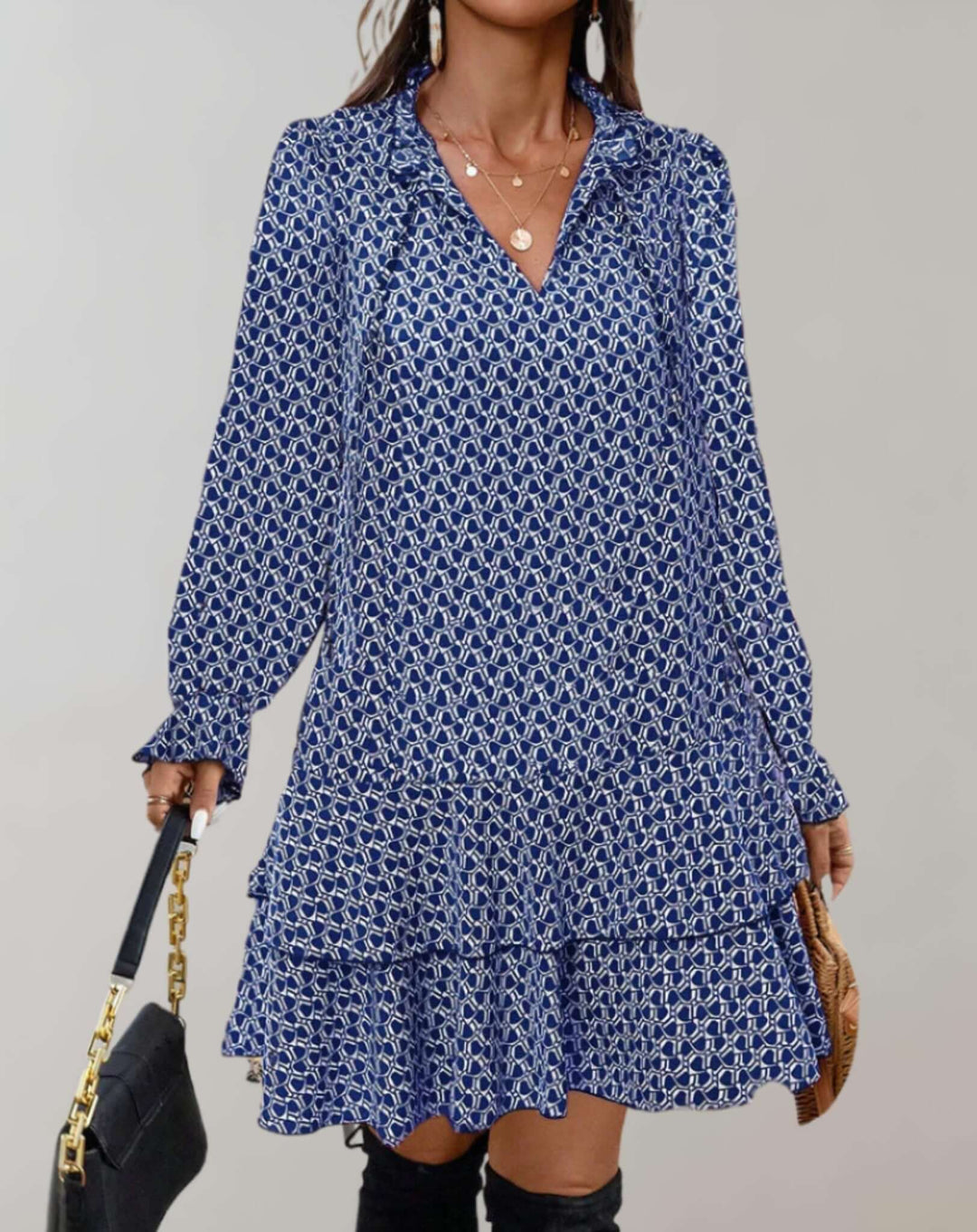Lightweight V-Neck Midi Summer Dress