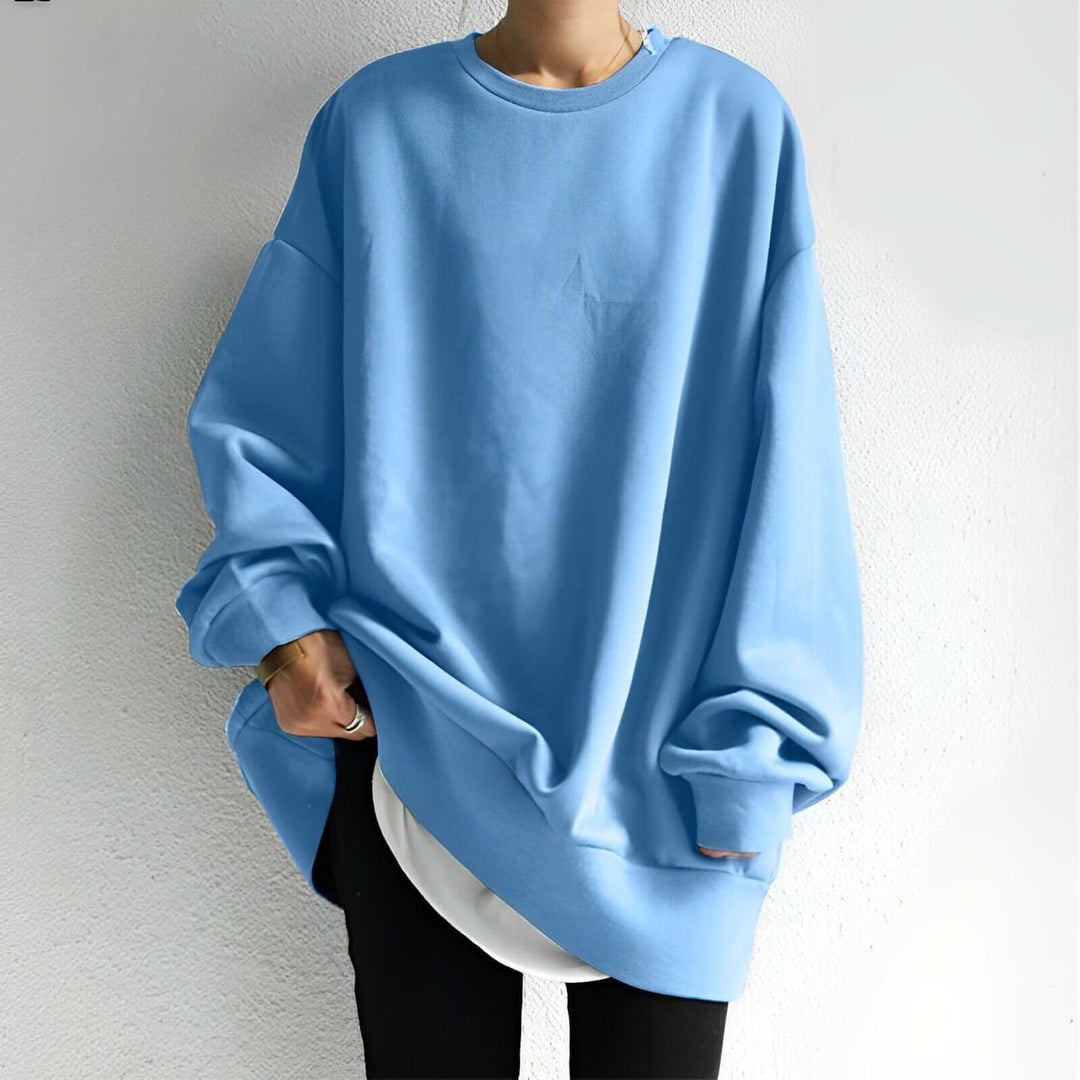 Women's Oversized Cotton Pullover Sweatshirt