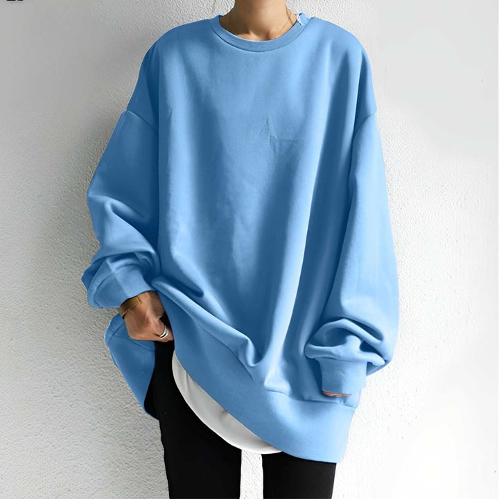Women's Oversized Cotton Pullover Sweatshirt
