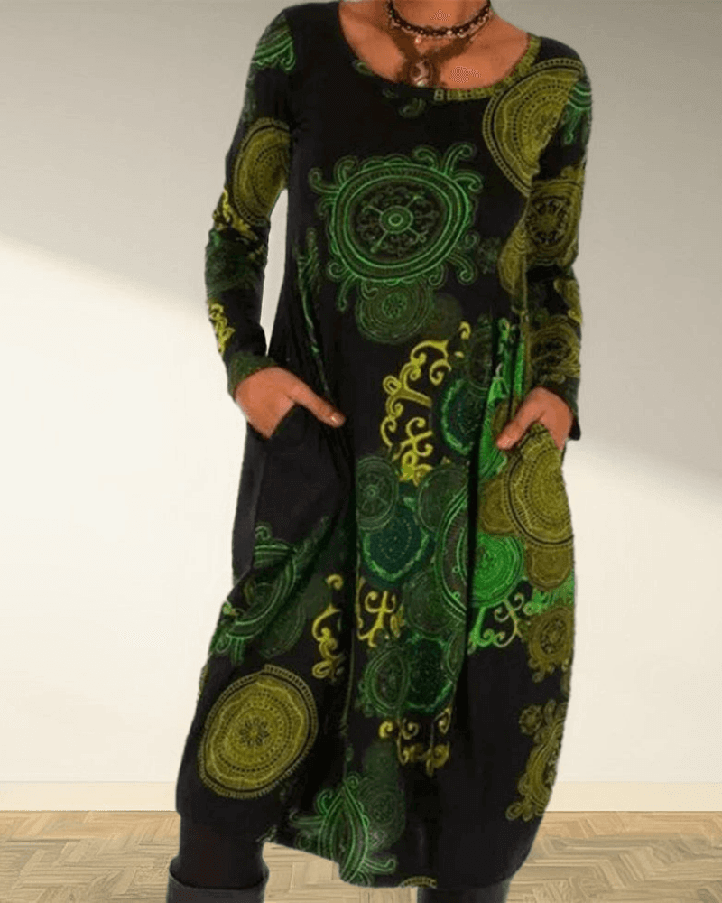 Bohemian Winter Midi Dress