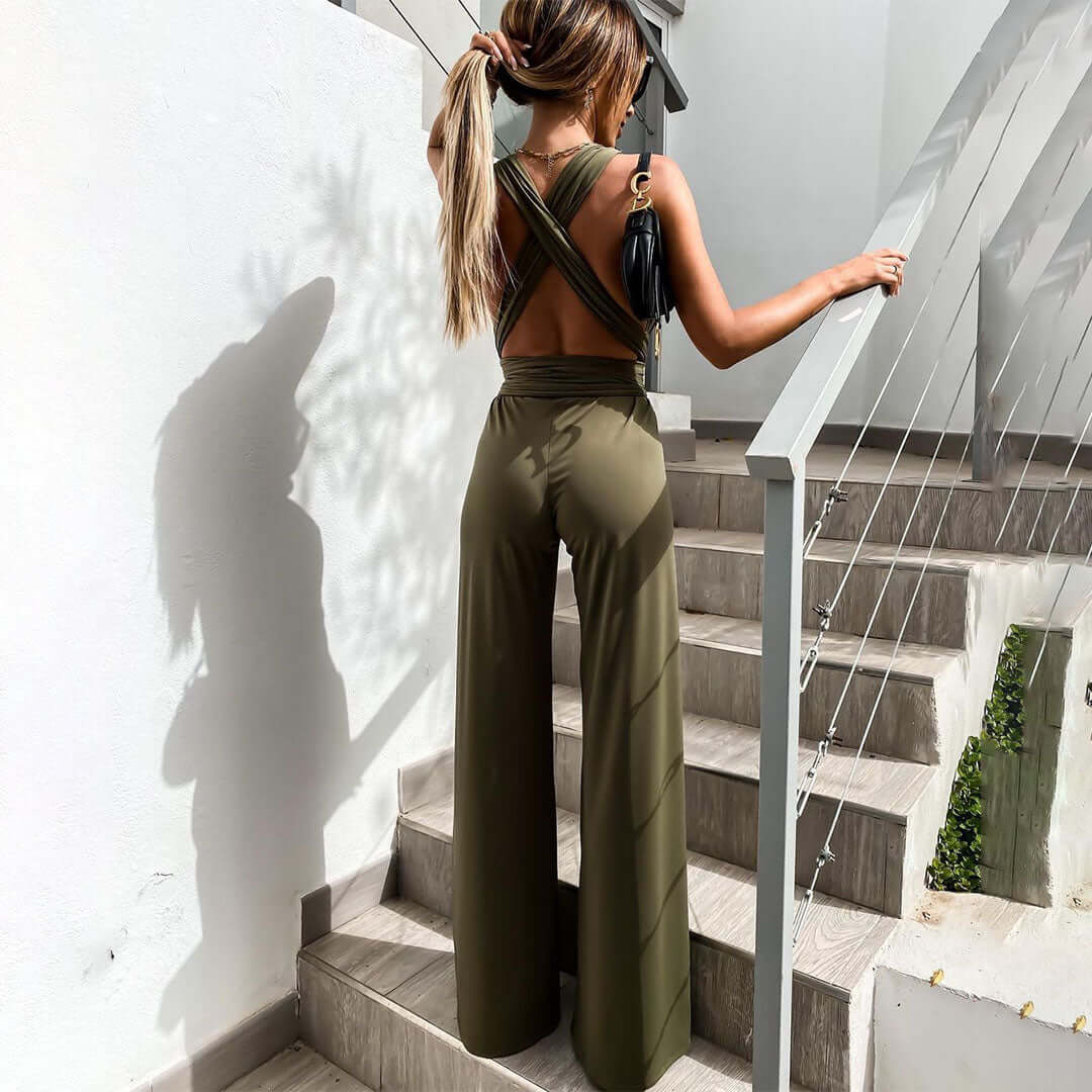 Women's Elegant V-Neck Jumpsuit