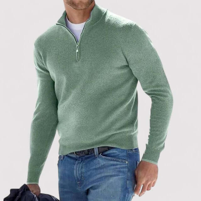 Men's Cashmere Half-Zip Sweater