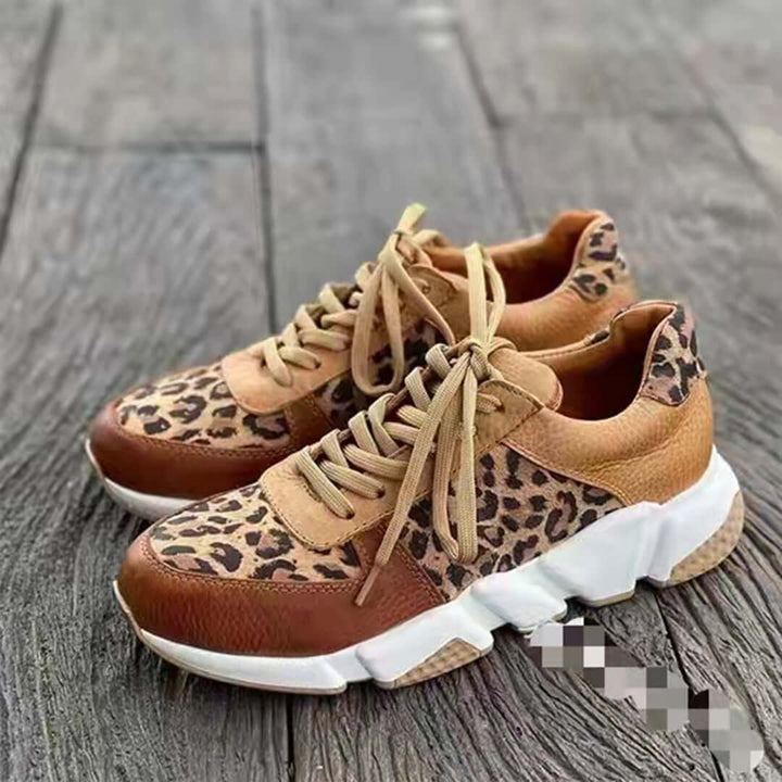 Leopard Print Chunky Sole Trainers for Women