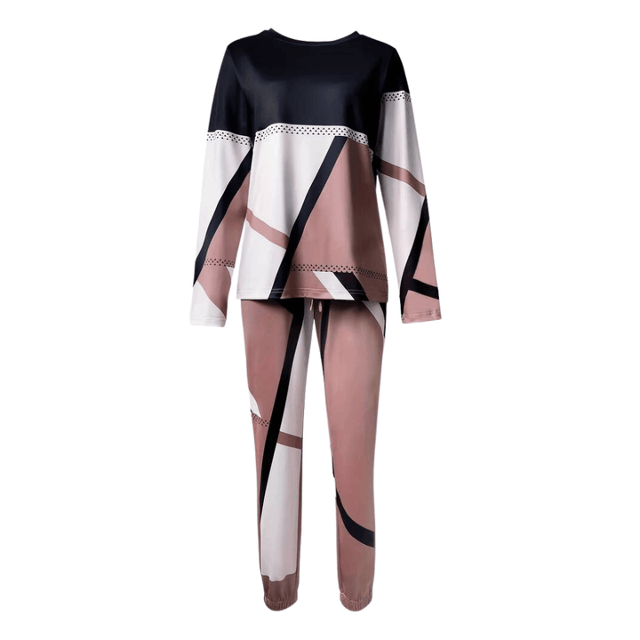 Women's Geometric Knit Loungewear Set