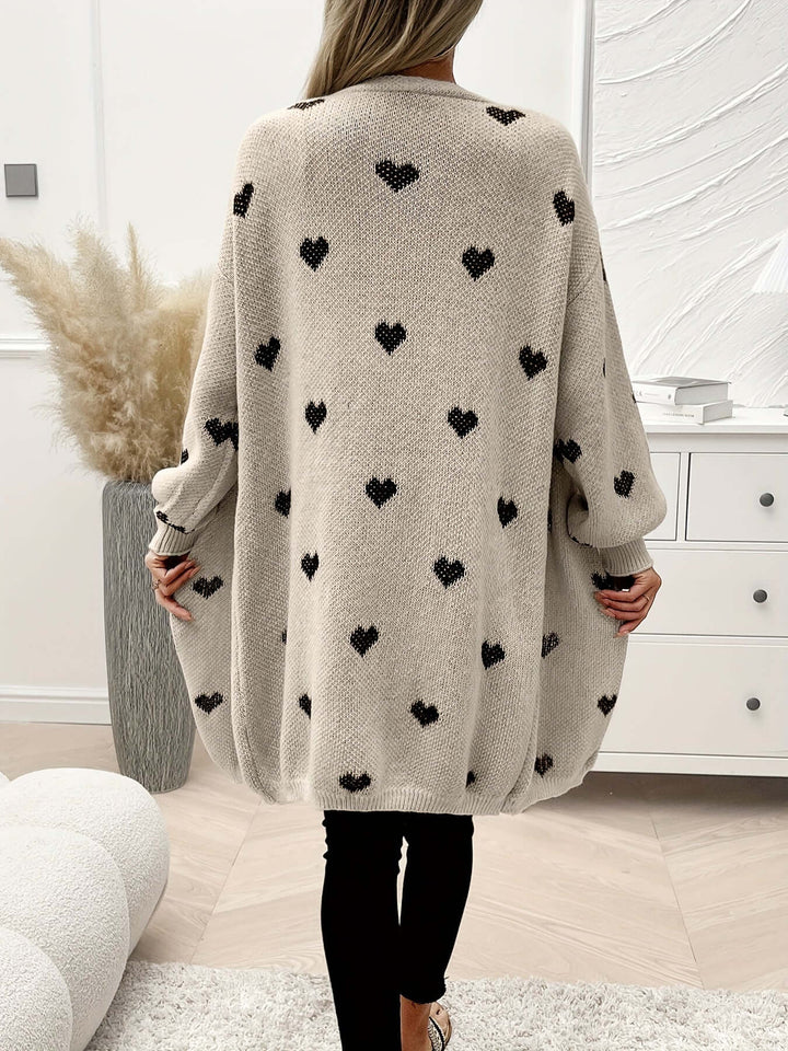 Heart Knitted Cardigan - Soft & Comfortable