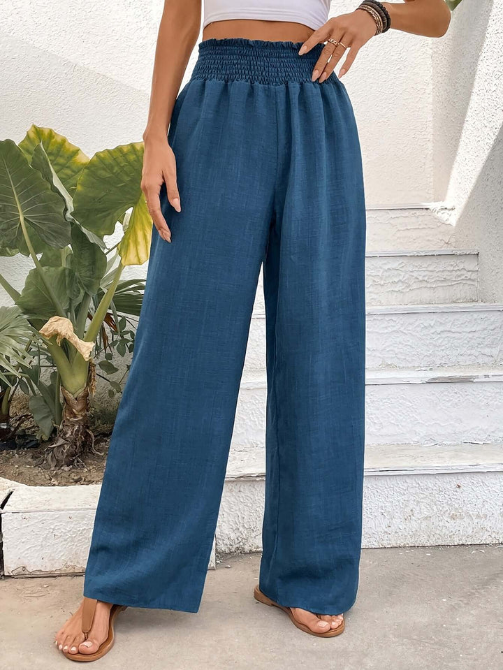 Women's High-Waisted Wide-Leg Pants