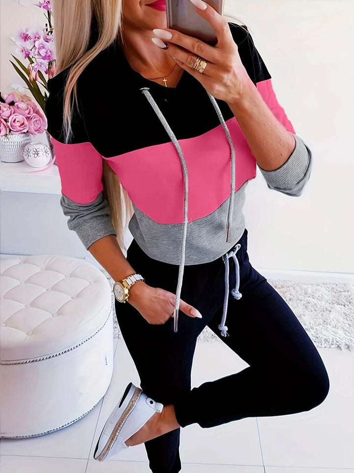 Women's Colour Block Relaxed Fit Sweatshirt