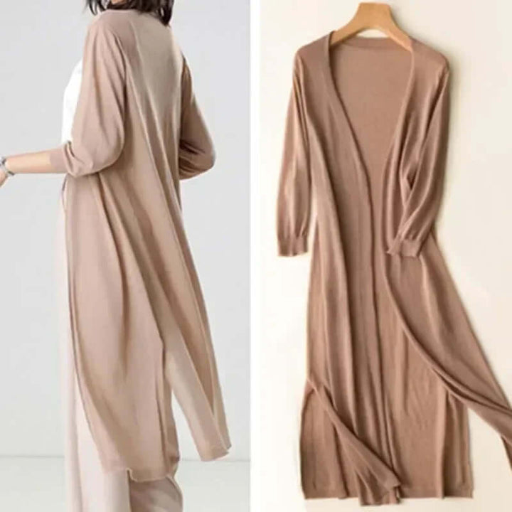 Women's Knitted Long Cardigan Sweater