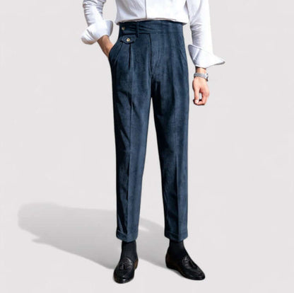 Men's Corduroy Pleated Trousers