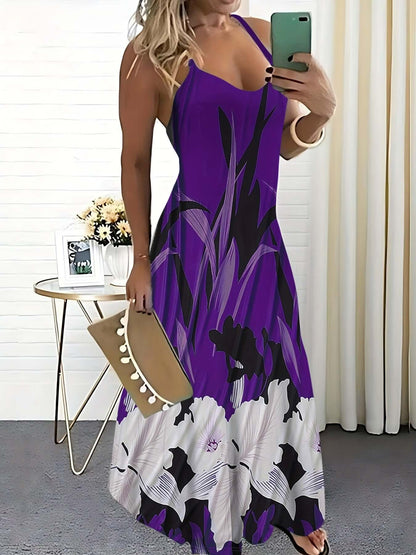 Floral Print Spaghetti Strap Dress