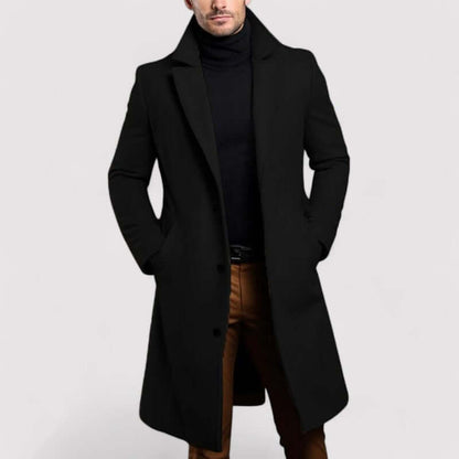 Men's Long Winter Wool Coat