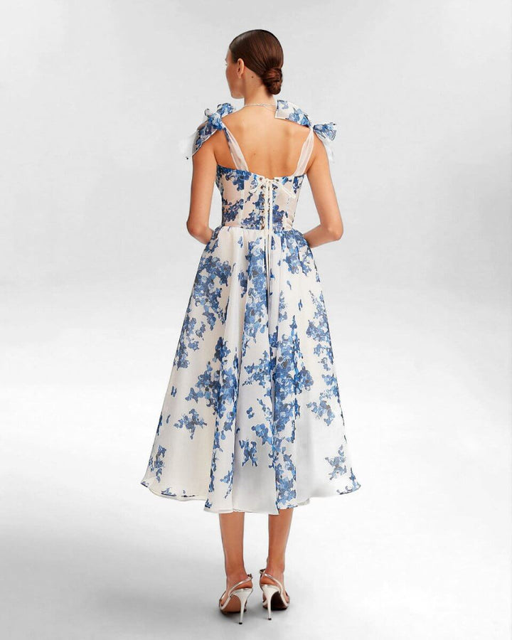 Elegant Blue Midi Dress