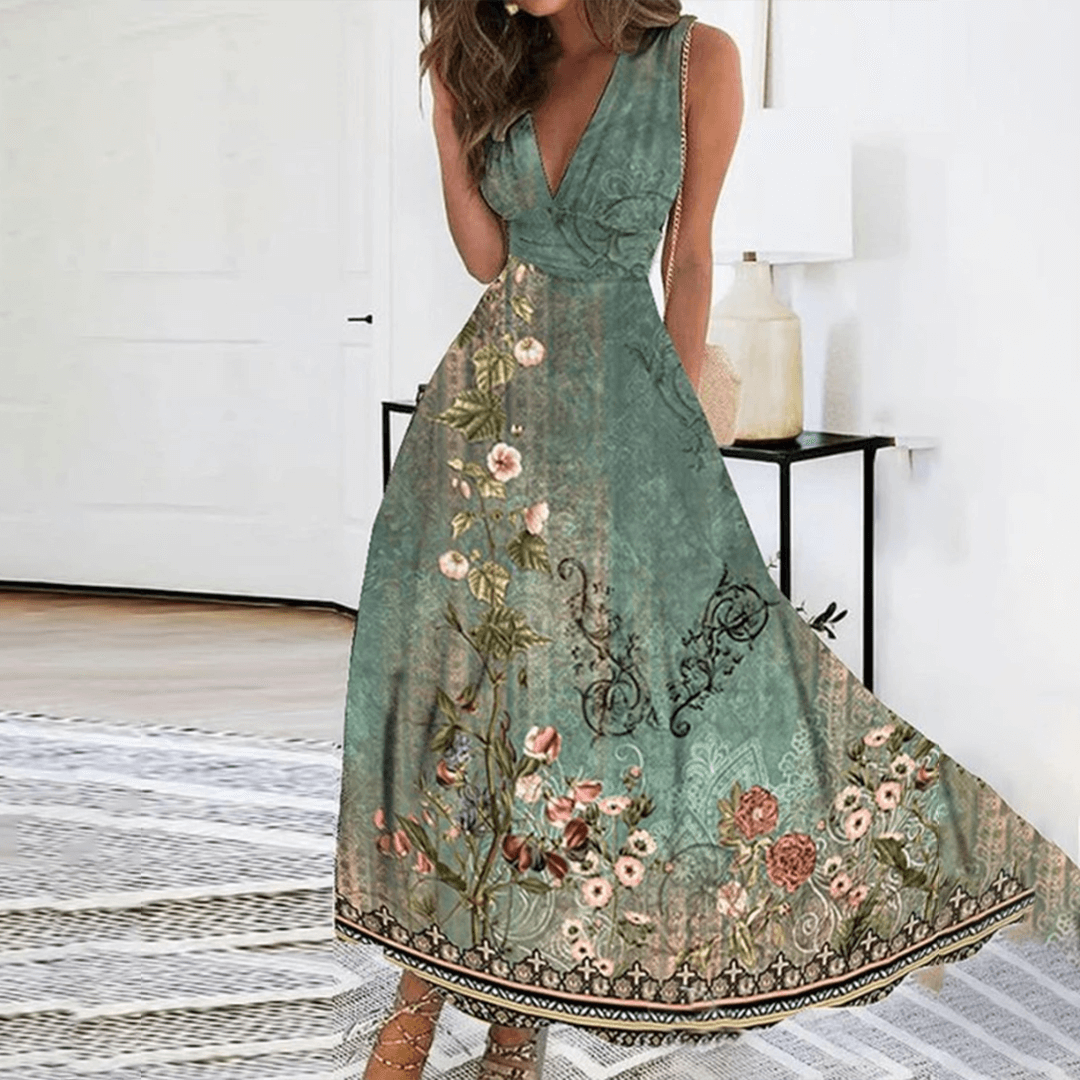 Elegant Floral Maxi Dress for Women