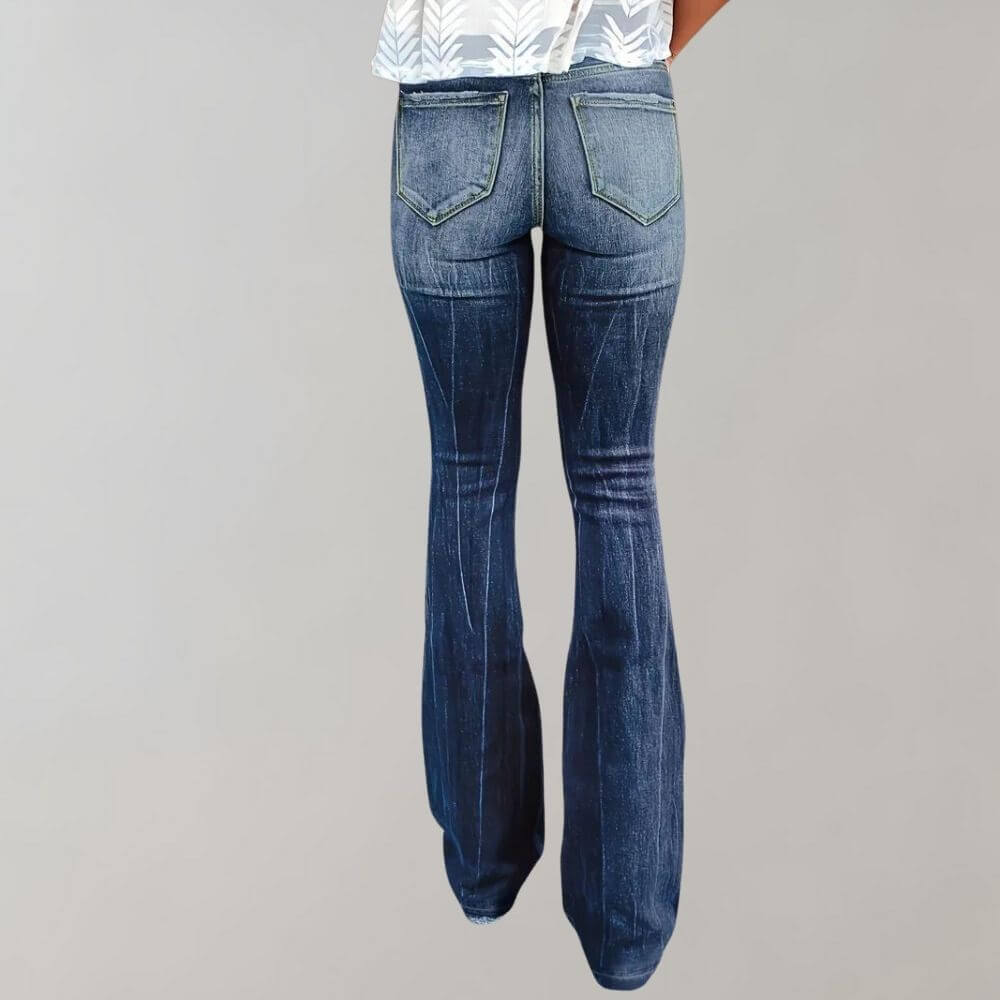 Women's Flared Ripped Jeans