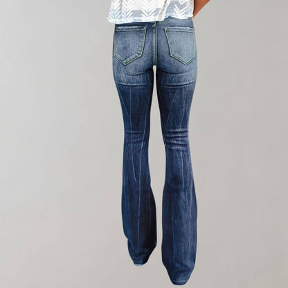 Women's Flared Ripped Jeans
