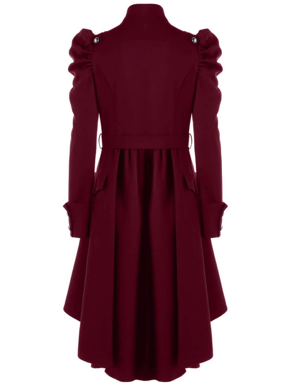 Women's Retro Midi Jacket with Standing Collar