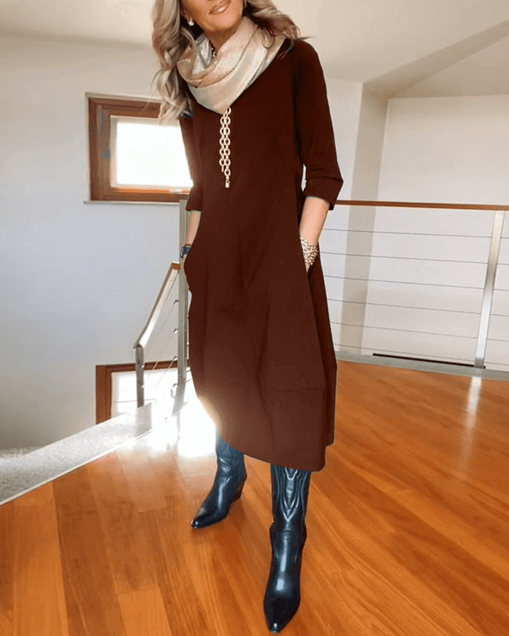 Women's Pleated Midi Dress