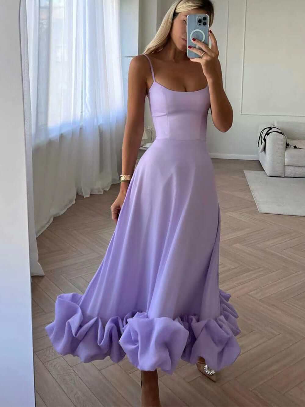 Elegant Floral Embellished A-Line Midi Dress