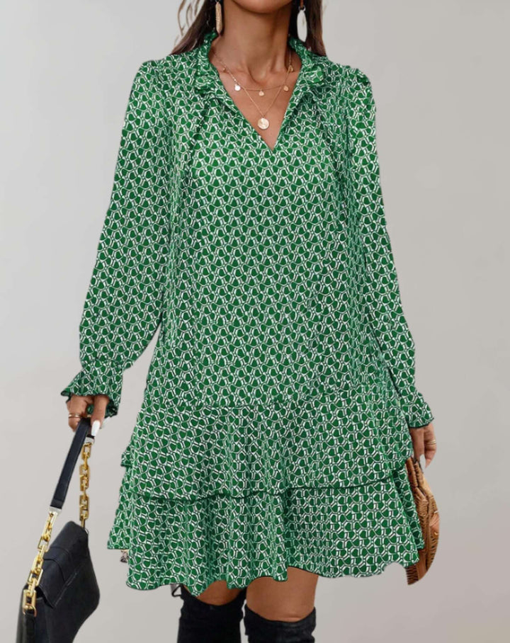 Lightweight V-Neck Midi Summer Dress