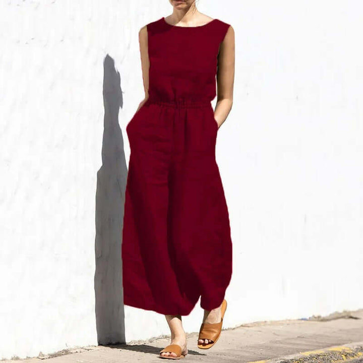 Sleeveless Women's Jumpsuit - Casual & Formal