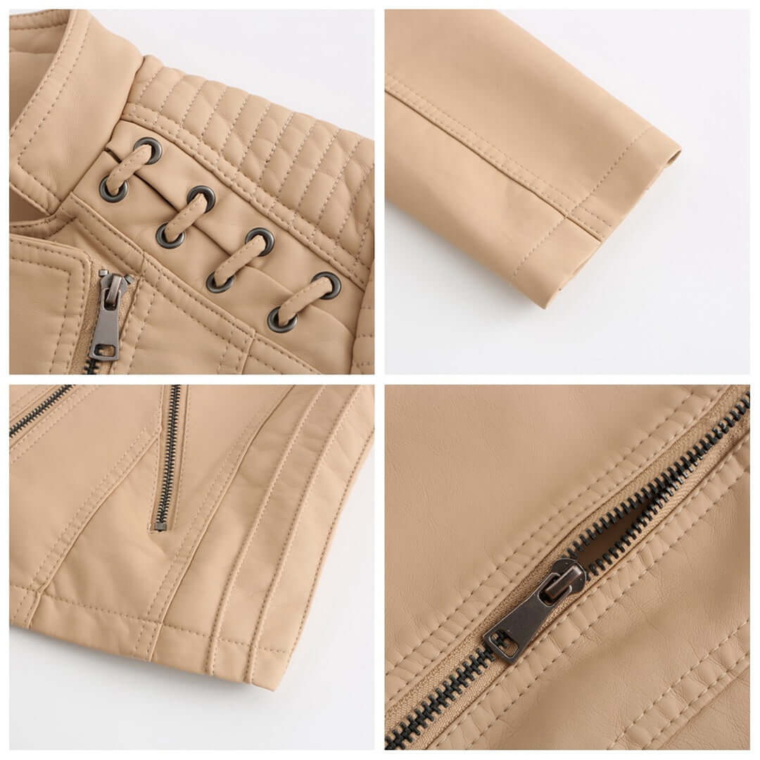 Women's Faux Leather Biker Jacket