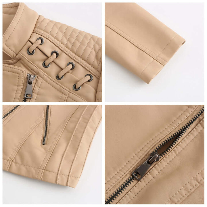Women's Faux Leather Biker Jacket