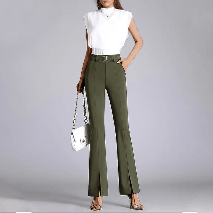 Women's High-Waisted Wide-Leg Trousers