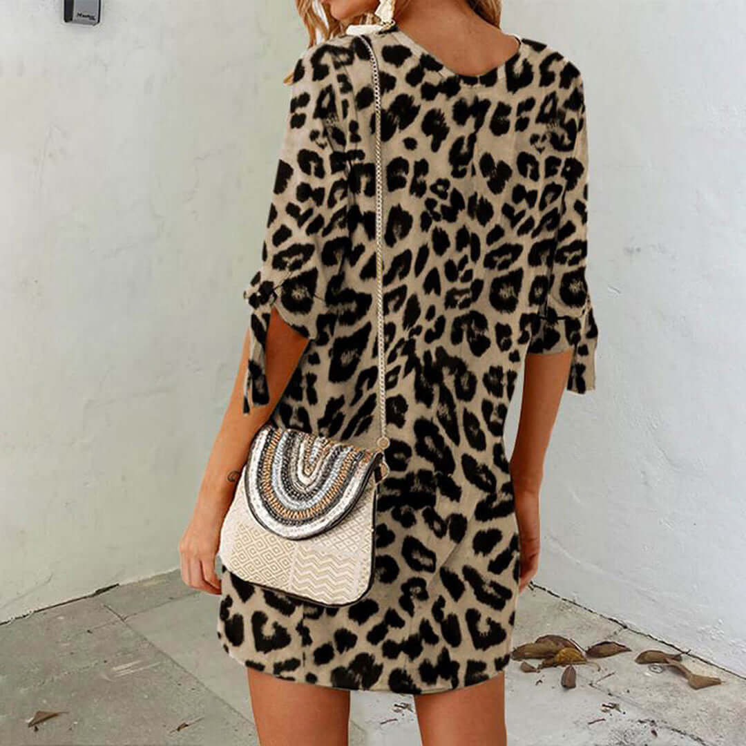 Leopard Print Mini Dress - Summer Dress