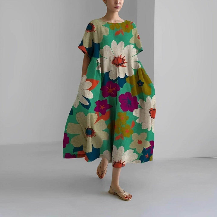 Women's Floral Casual Loose Swing Dress