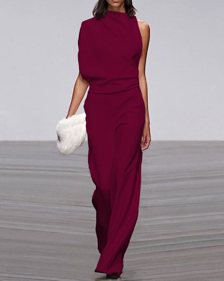 Women's Sleeveless Wide Leg Jumpsuit