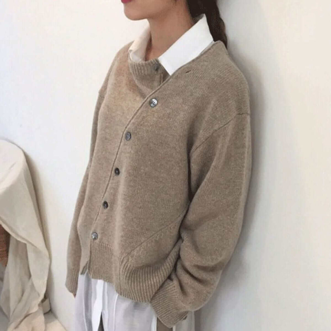 Elegant Women's Cashmere Blend Cardigan