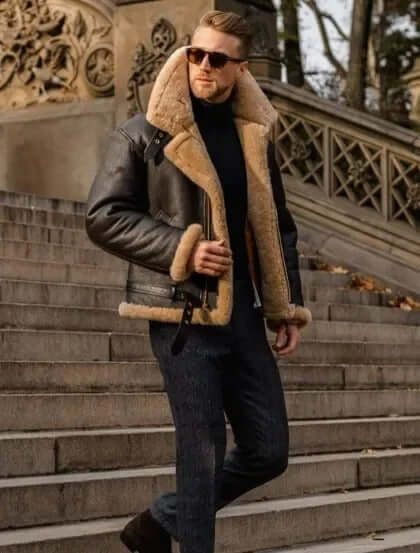 Shearling Sheepskin Flying Jacket