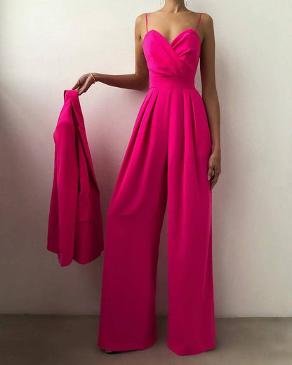Women's Elegant High-Waist Jumpsuit
