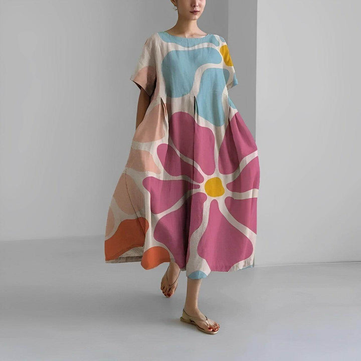 Women's Floral Casual Loose Swing Dress