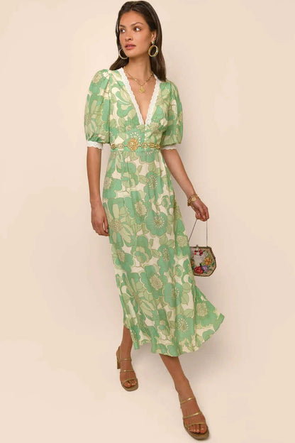 Sleeveless Round Neck Casual Midi Dress