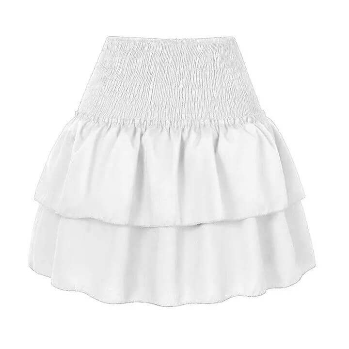 Women's Bohemian Mini Skirt with Smocked Waist