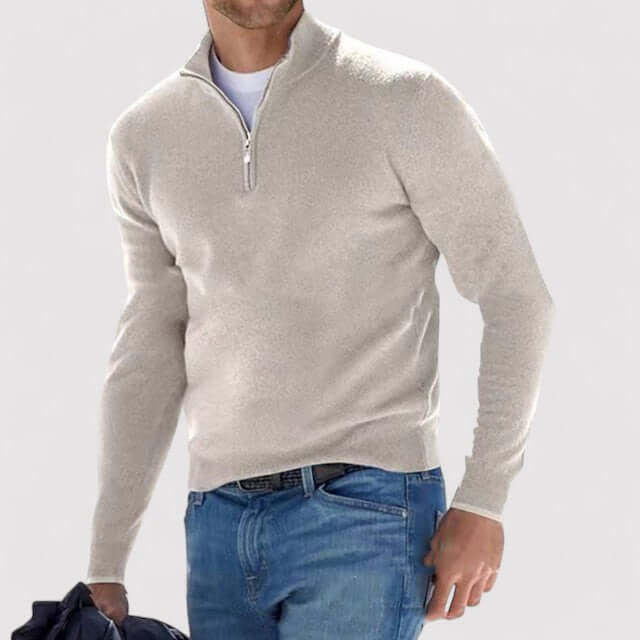 Men's Cashmere Half-Zip Sweater