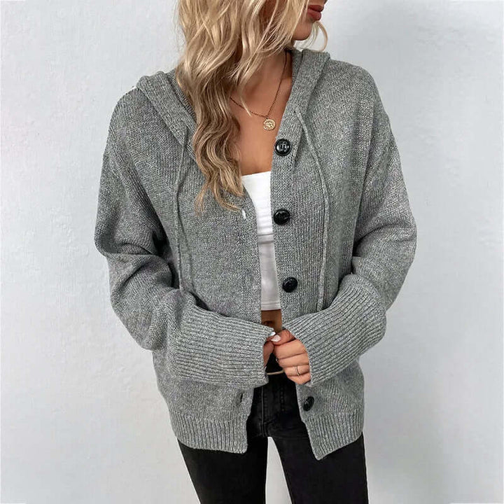 Women's Hooded Knitted Cardigan
