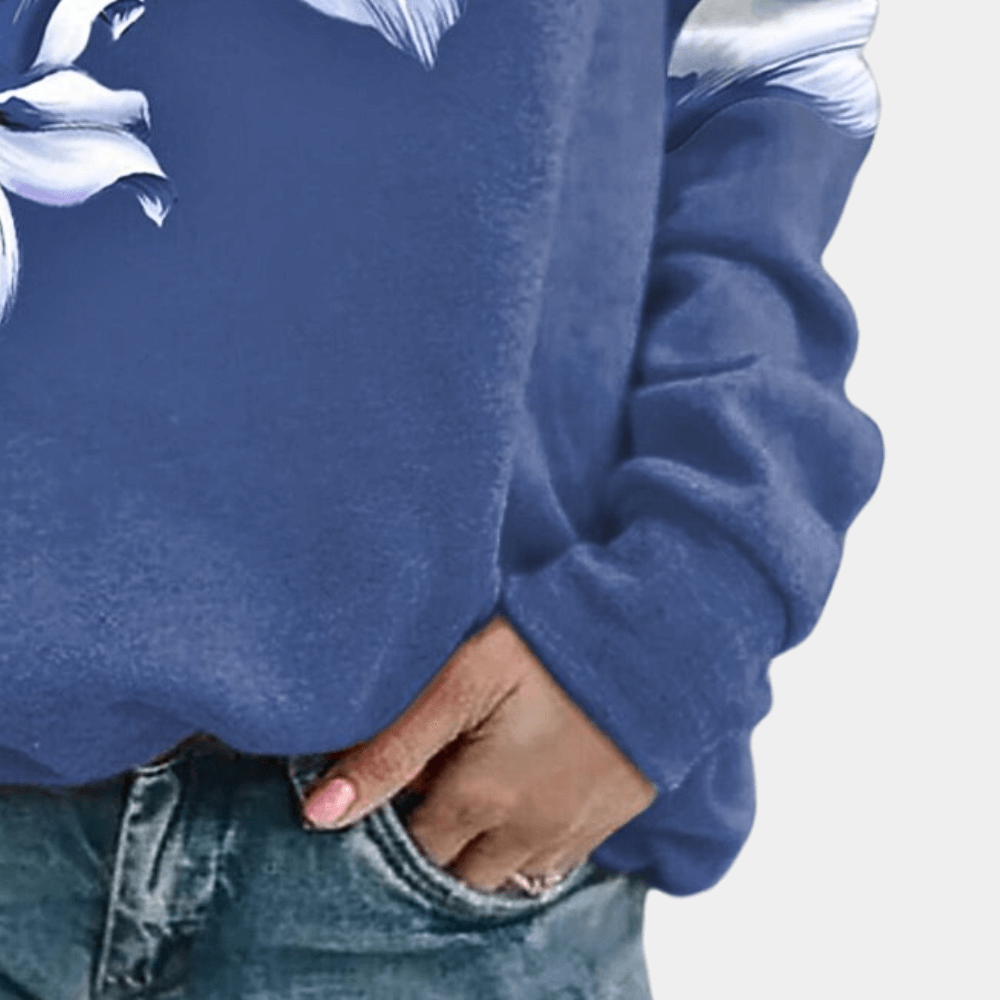 Women's Floral Print Relaxed Fit Sweatshirt