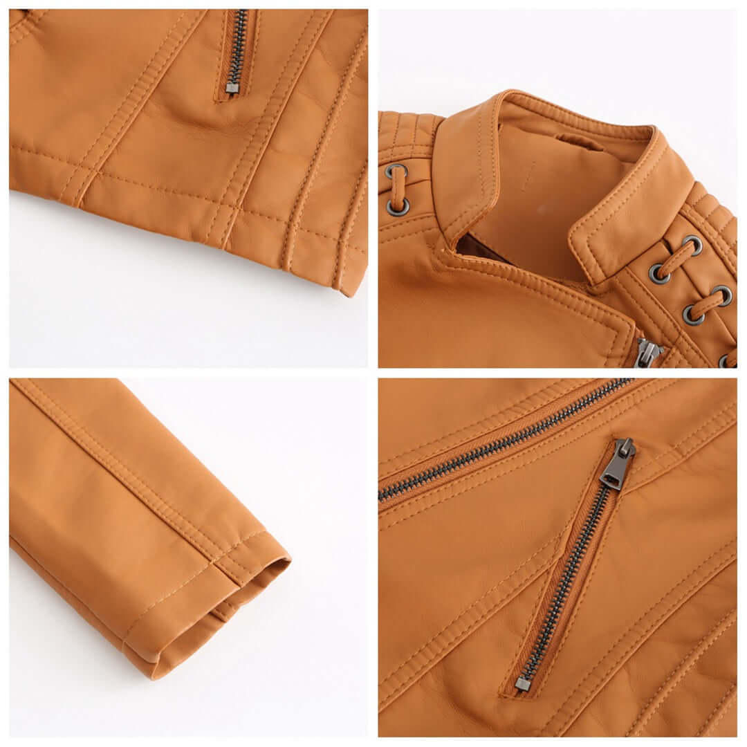 Women's Faux Leather Biker Jacket