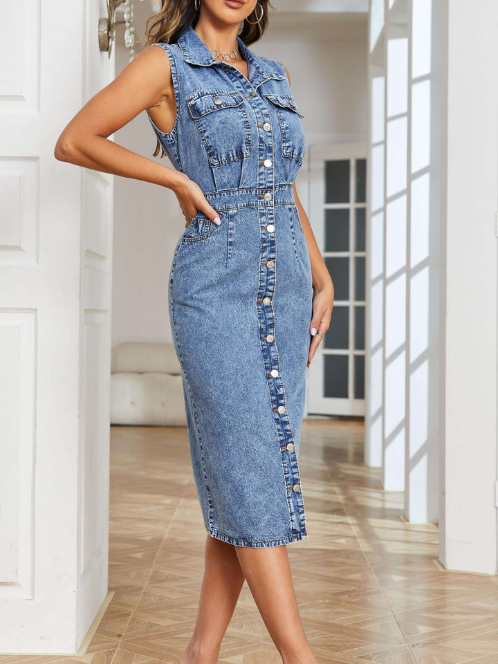 Sustainable Denim Slim Fit Dress