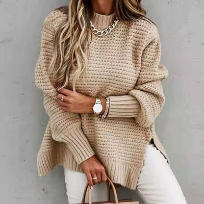 Women's Mock Neck Knitted Jumper