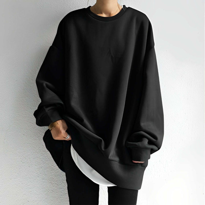 Women's Oversized Cotton Pullover Sweatshirt