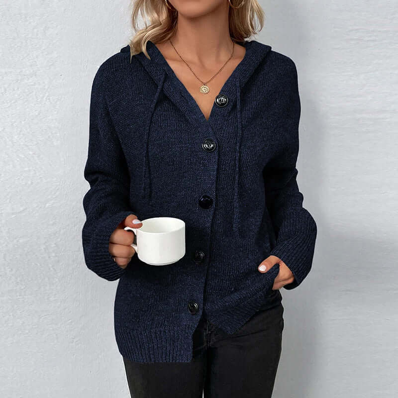 Women's Hooded Knitted Cardigan