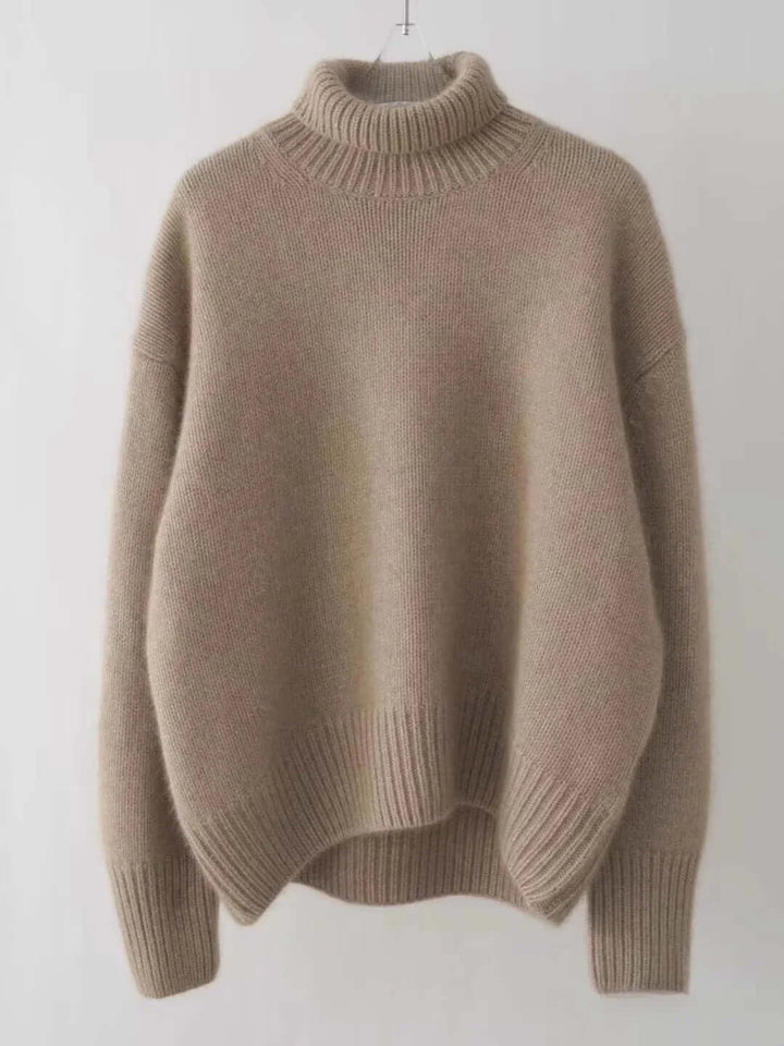 Women's Loose Knit High Neck Sweater