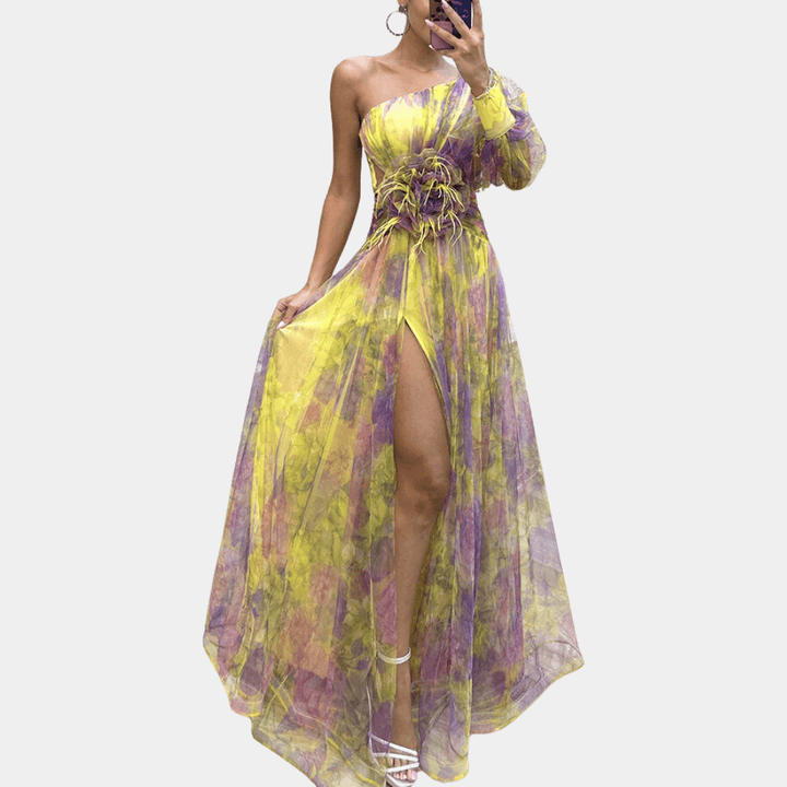Elegant One-Shoulder Maxi Dress