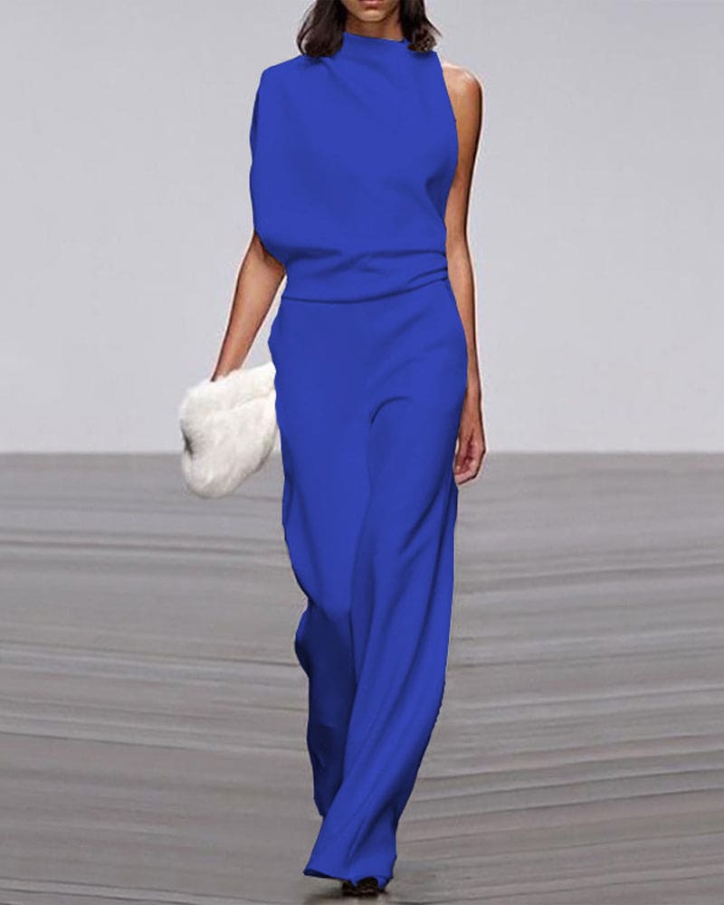 Women's Sleeveless Wide Leg Jumpsuit