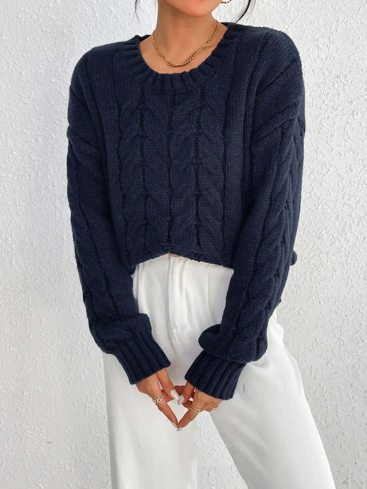 Women's Loose Twisted Knitted Jumper
