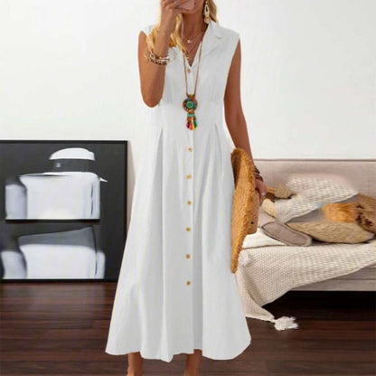 Flowing Maxi Dress - Premium Polyester