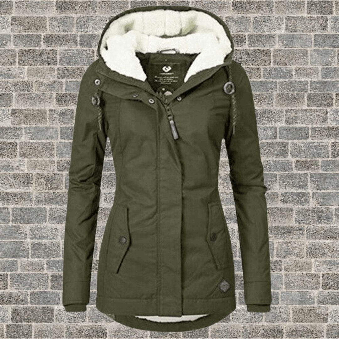 Women's Long Winter Coat with Luxurious Fur Lining